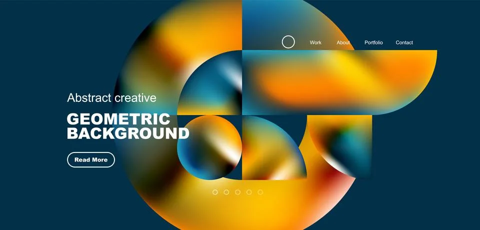 Shiny circles and round elements geometric background. Vector illustration for Illustrazione stock