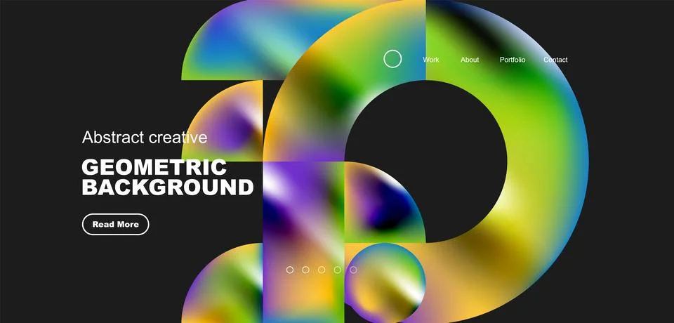 Shiny circles and round elements geometric background. Vector illustration for Illustrazione stock