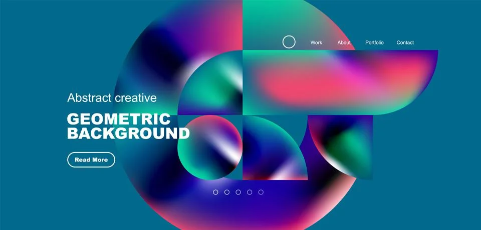 Shiny circles and round elements geometric background. Vector illustration for Illustrazione stock