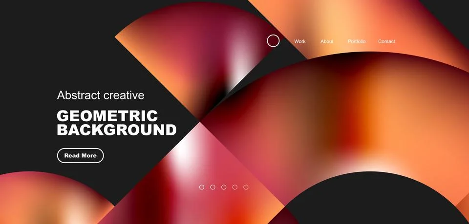 Shiny circles and round elements geometric background. Vector illustration for Illustrazione stock