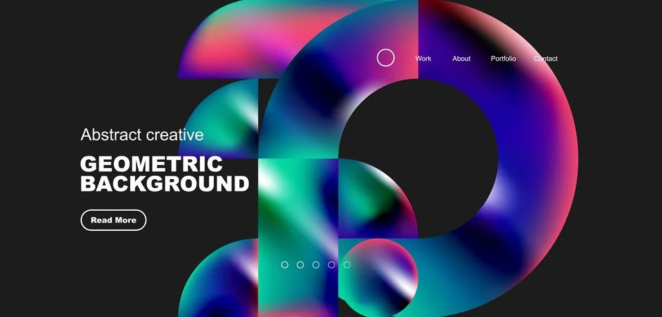 Shiny circles and round elements geometric background. Vector illustration for Stock Illustration