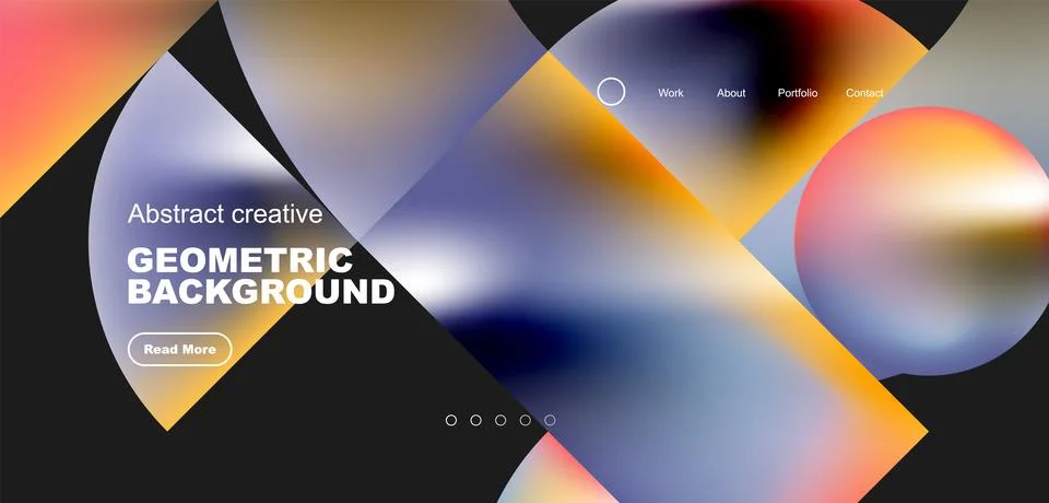 Shiny circles and round elements geometric background. Vector illustration for Illustrazione stock
