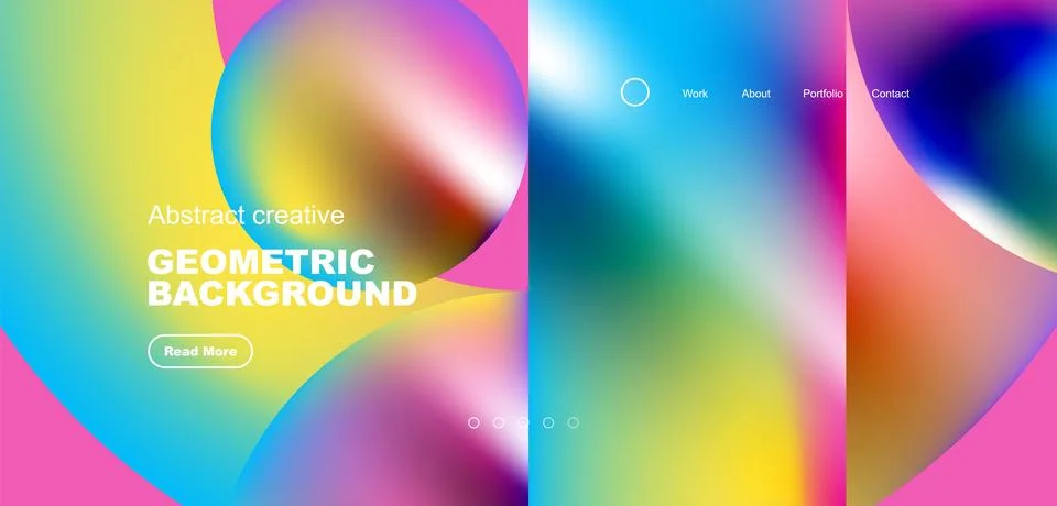 Shiny circles and round elements geometric background. Vector illustration for Illustrazione stock