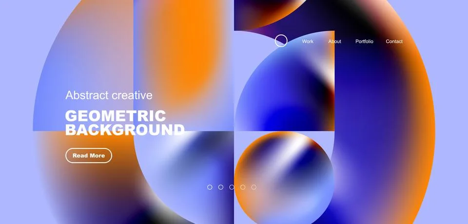 Shiny circles and round elements geometric background. Vector illustration for Stock Illustration