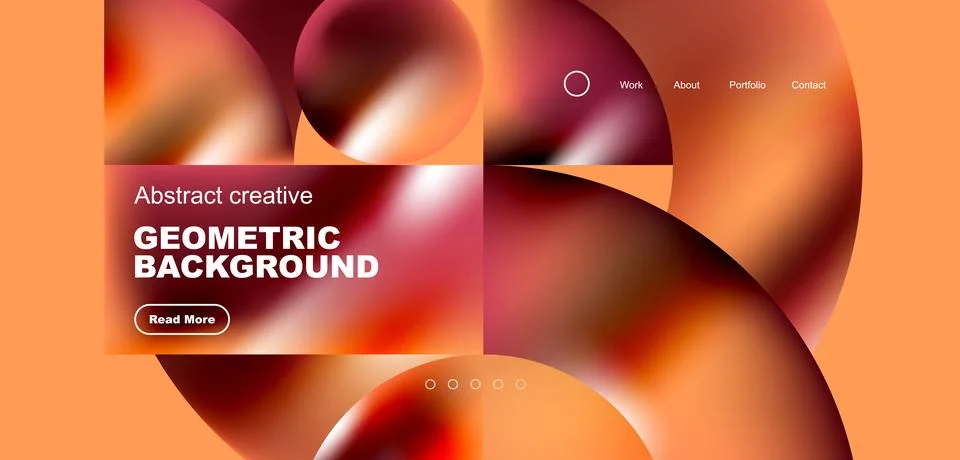 Shiny circles and round elements geometric background. Vector illustration for Illustrazione stock