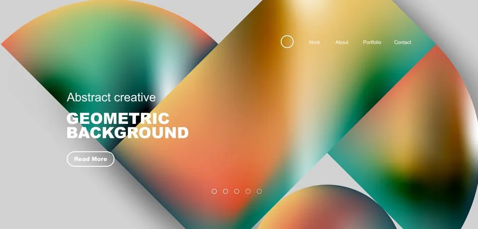 Shiny circles and round elements geometric background. Vector illustration for Illustrazione stock
