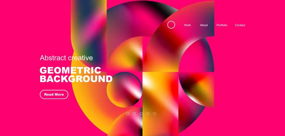 Shiny circles and round elements geometric background. Vector illustration for Stock Illustration