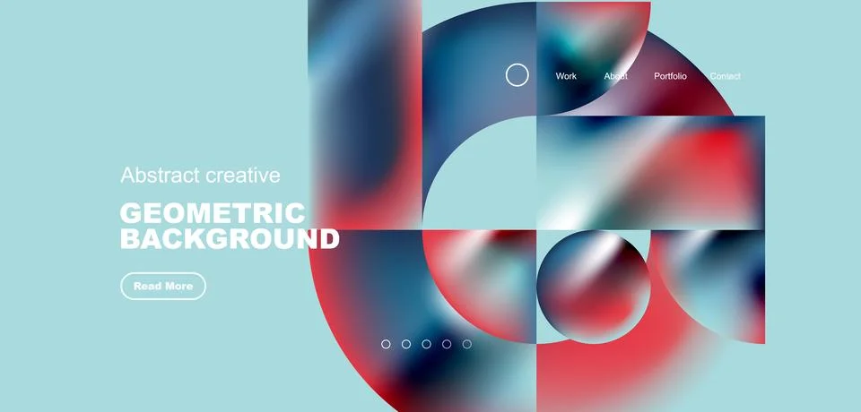 Shiny circles and round elements geometric background. Vector illustration for Illustrazione stock