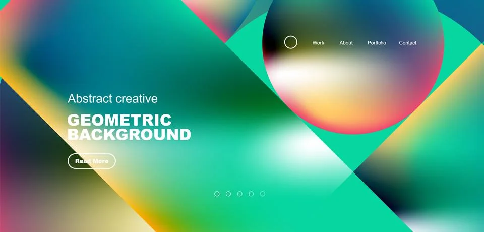 Shiny circles and round elements geometric background. Vector illustration for Stock Illustration