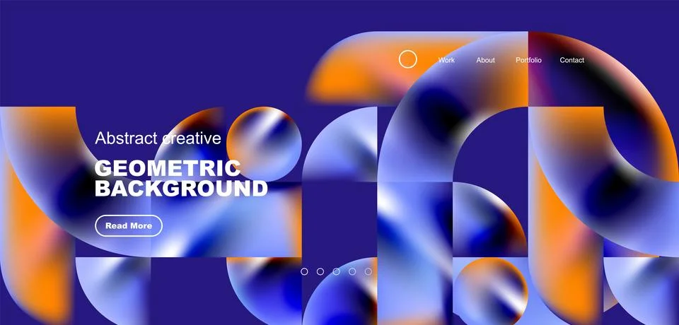 Shiny circles and round elements geometric background. Vector illustration for Stock Illustration