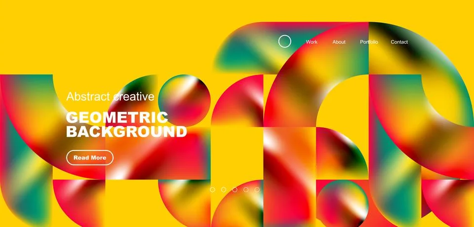 Shiny circles and round elements geometric background. Vector illustration for Illustrazione stock