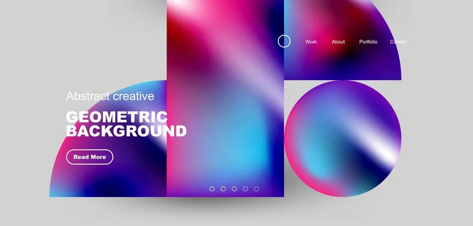 Shiny circles and round elements geometric background. Vector illustration for Stock Illustration