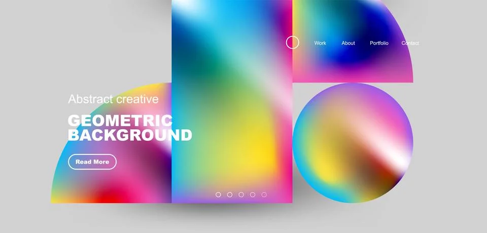 Shiny circles and round elements geometric background. Vector illustration for Illustrazione stock