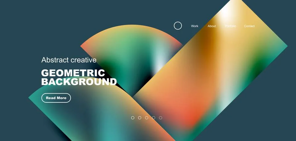 Shiny circles and round elements geometric background. Vector illustration for Illustrazione stock
