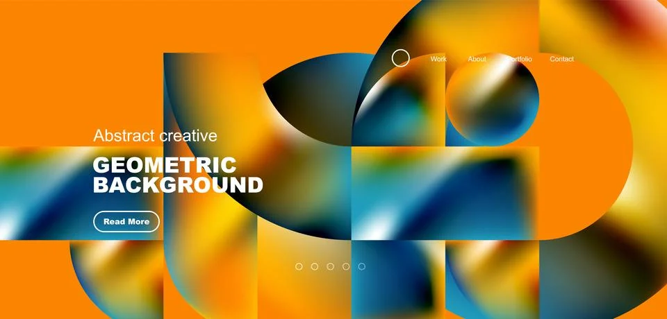 Shiny circles and round elements geometric background. Vector illustration for Stock Illustration