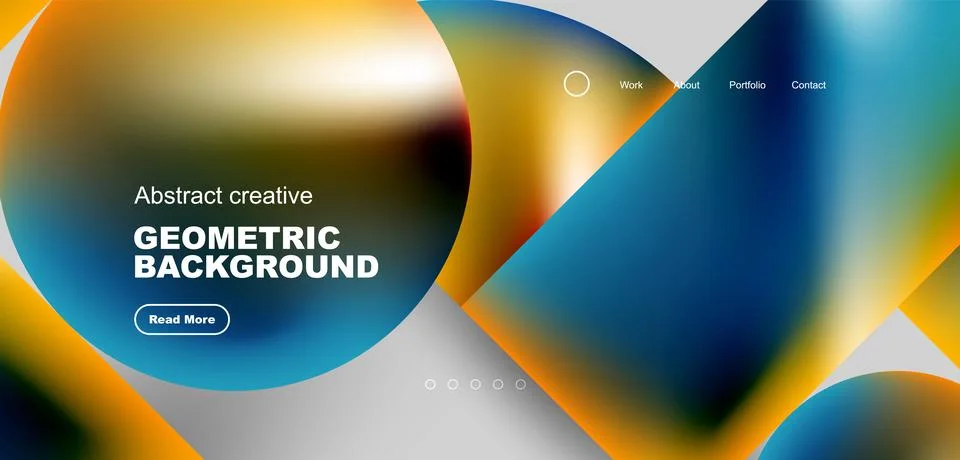 Shiny circles and round elements geometric background. Vector illustration for Illustrazione stock