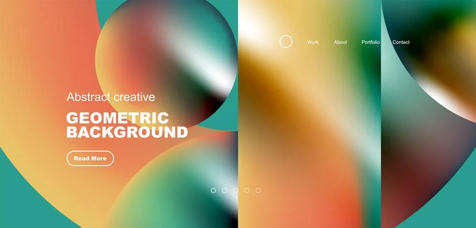 Shiny circles and round elements geometric background. Vector illustration for Illustrazione stock
