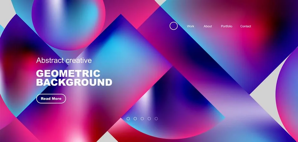 Shiny circles and round elements geometric background. Vector illustration for Illustrazione stock