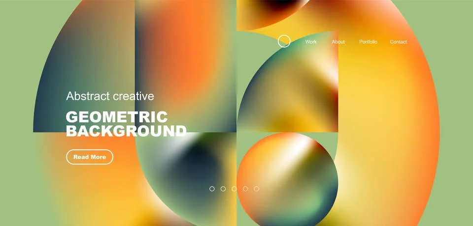 Shiny circles and round elements geometric background. Vector illustration for Stock Illustration