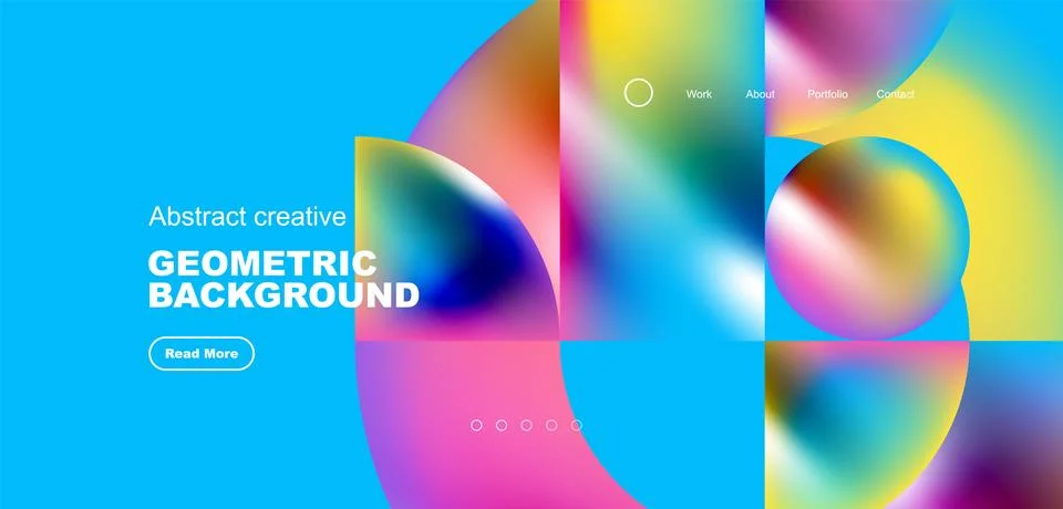 Shiny circles and round elements geometric background. Vector illustration for Illustrazione stock