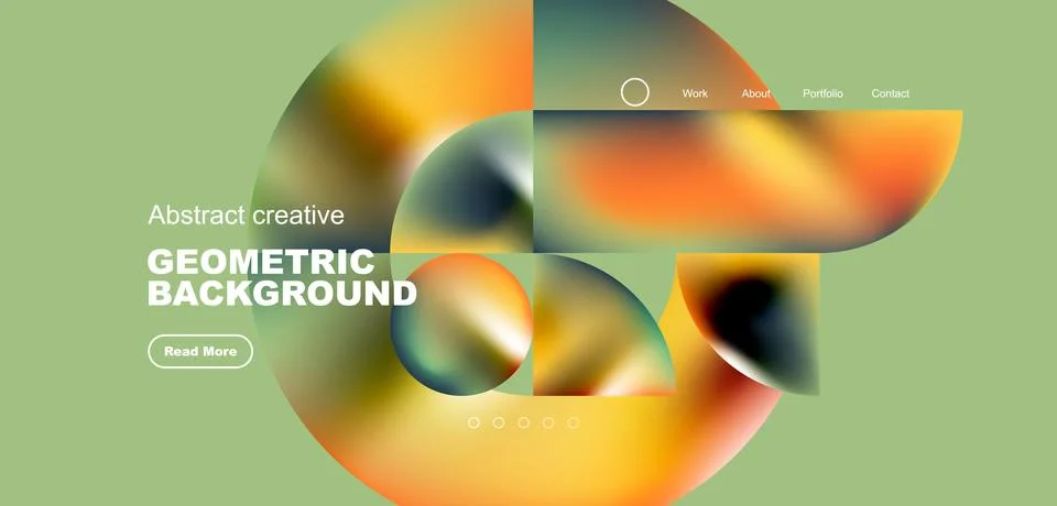 Shiny circles and round elements geometric background. Vector illustration for Stock Illustration