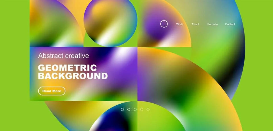 Shiny circles and round elements geometric background. Vector illustration for Illustrazione stock