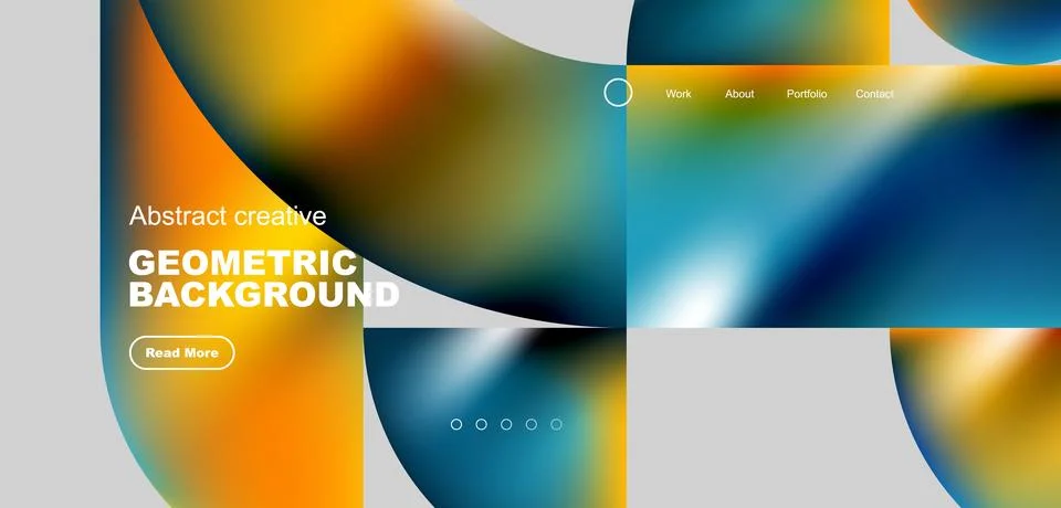 Shiny circles and round elements geometric background. Vector illustration for Illustrazione stock