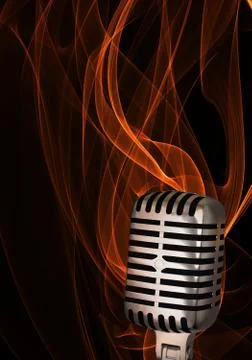 Shiny classic microphone Stock Illustration