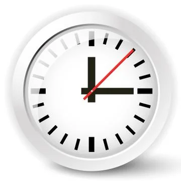 Shiny clock icon with reflection and shadow effect 스톡 일러스트