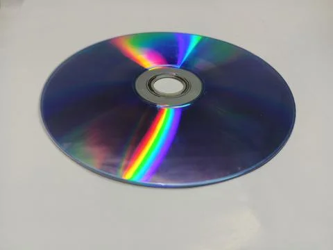 Shiny compact disc on white background Stock Photos