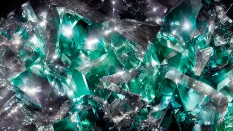 Shiny crystals Stock Illustration