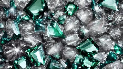 Shiny crystals Stock Illustration