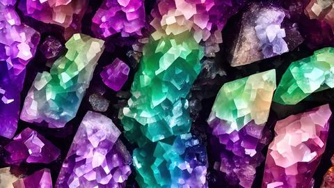 Shiny crystals Stock Illustration