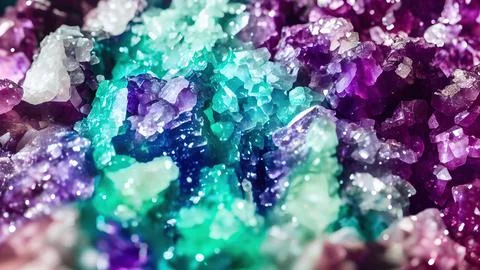 Shiny crystals Stock Illustration