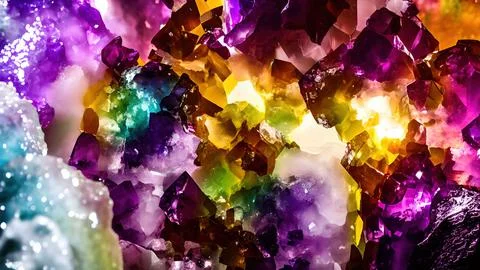 Shiny crystals Stock Illustration