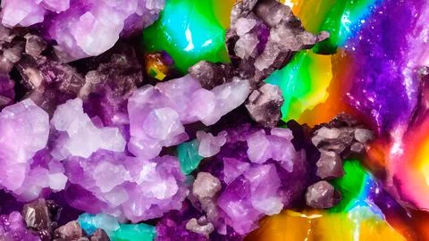 Shiny crystals Stock Illustration