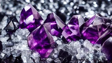 Shiny crystals Stock Illustration