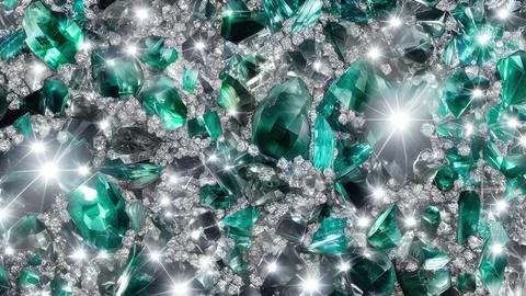Shiny crystals Stock Illustration