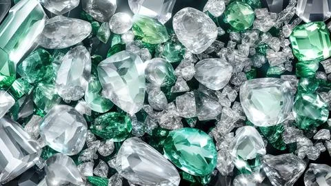 Shiny crystals Stock Illustration