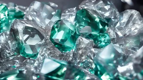 Shiny crystals Stock Illustration