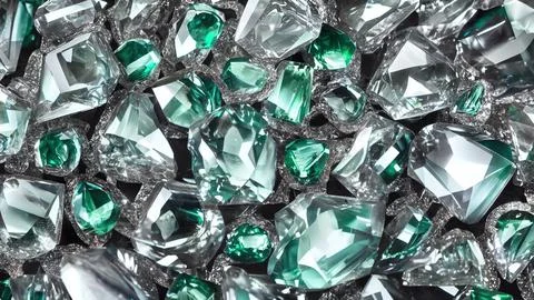 Shiny crystals Stock Illustration