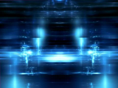Shiny dark blue background - abstract computer generated illustration Stock Illustration