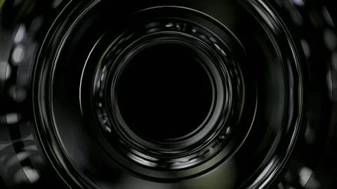 Shiny Dark Rings Circular Motion Background Stock Footage 279655630
