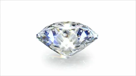 Shiny diamond with caustics- loopable cg animation Stock Footage