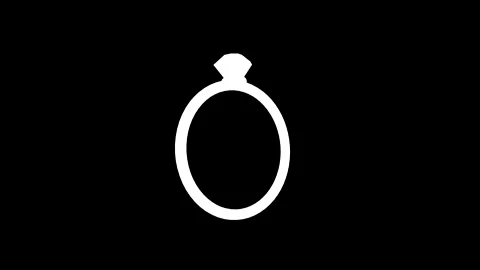 Shiny Diamond Ring Illustration with Black Background Emphasizing Elegance Stock Footage 341921343