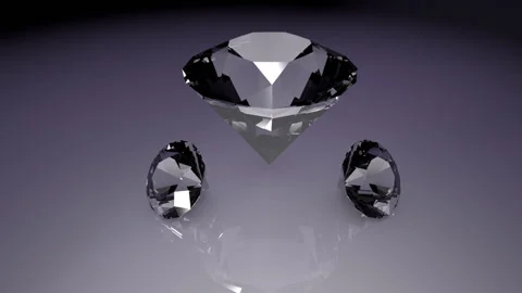Shiny diamond with sparkle, seamless loop rotation Stock Footage 95198799
