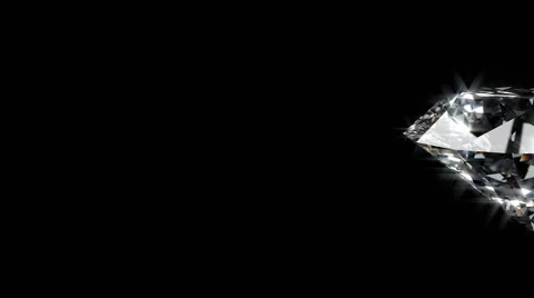 Shiny diamond turning, right Stock Footage 45599588