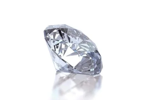 Shiny Diamond on white background Stock Photos