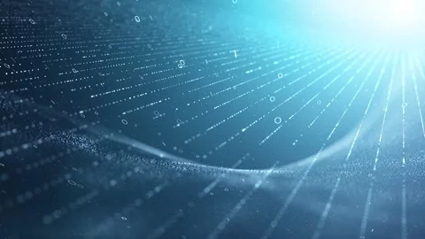 Shiny digital abstract computer network cyber space Stock Footage 337571490
