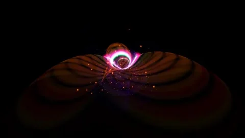 Shiny Digital Butterfly Spirals Rotating Animation Stock Footage 275435775